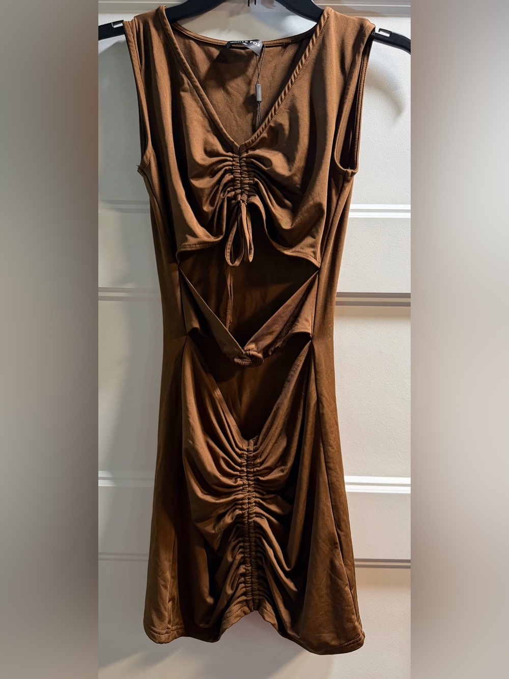 NEW White Fox XS Brown Cut-Out Bodycon Dress